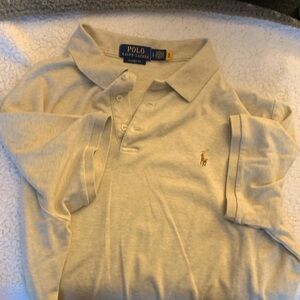 Polo by Ralph Lauren Mens Light Tan Polo Shirt size L